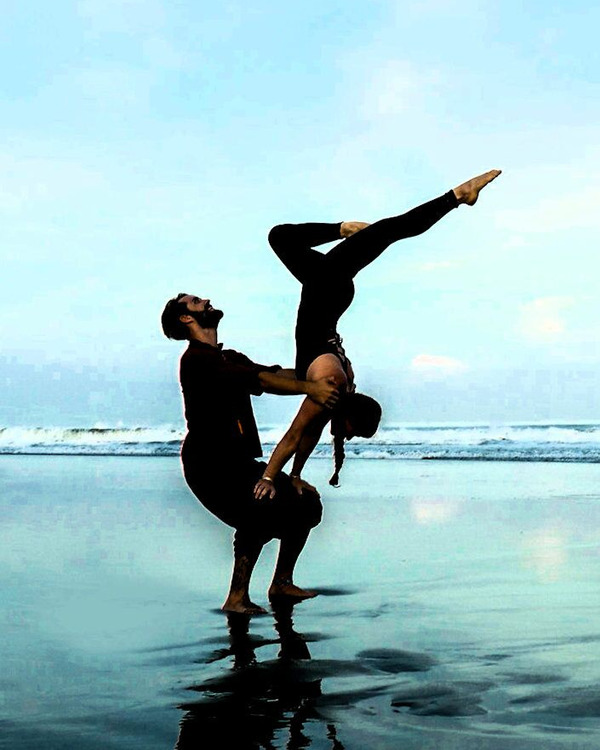 AcroYoga for Couples at the Beach in Florida
