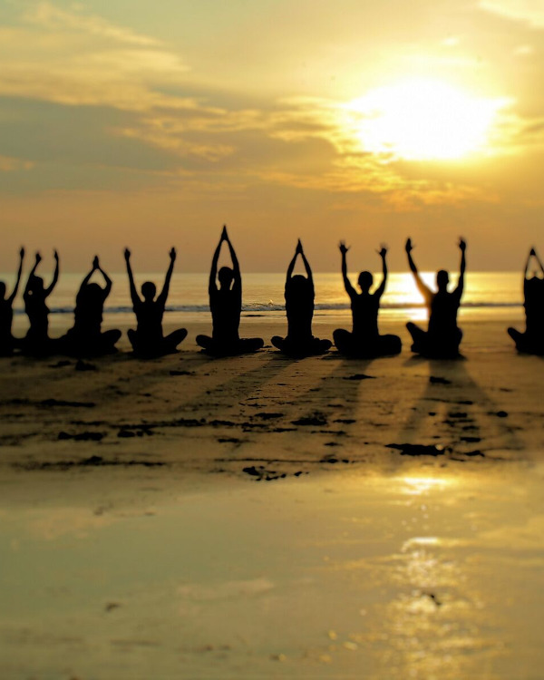 Golden Sunrise Beach Yoga in Florida